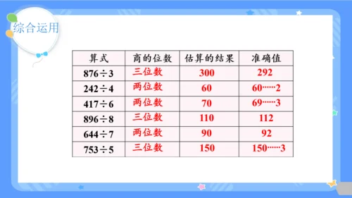 人教版三年级下册数学《除数是一位数的除法-整理与复习》课件(共26张PPT)