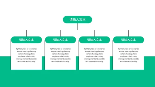 绿色商务风总结汇报PPT模板