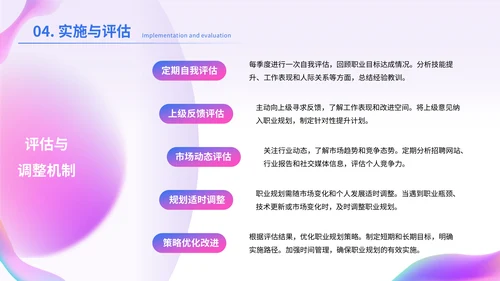 蓝紫渐变色互联网IT职业规划PPT模板