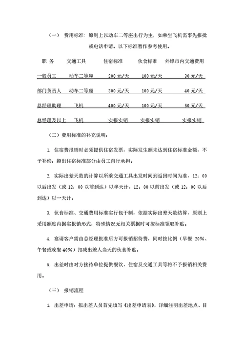 财务报销制度及报销流程