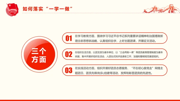 共青团一学一做学习PPT五四青年节完整版