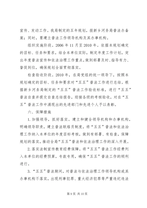 法制宣传教育和依法治理工作第五个五年规划 (4).docx