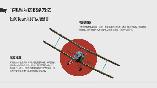 灰色商务风飞机型号科普介绍PPT模板