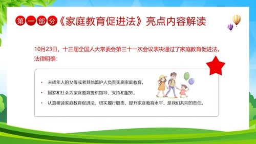 家庭教育促进法解读家校共育家庭教育PPT课件