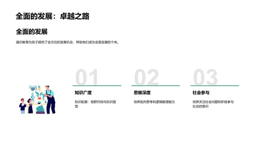 通识教育讲解PPT模板