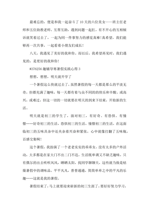 趣辅导寒暑假实践心得5篇.docx
