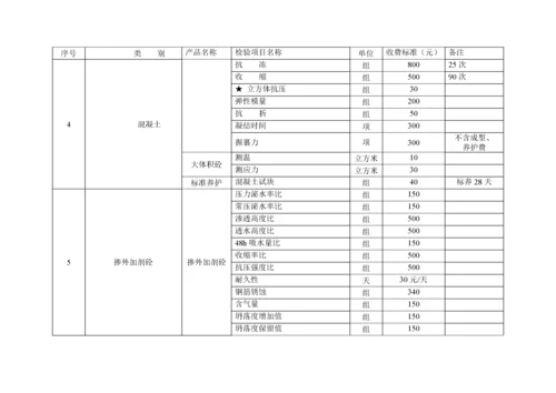 建设工程质量检测试验收费项目和收费基准价.docx