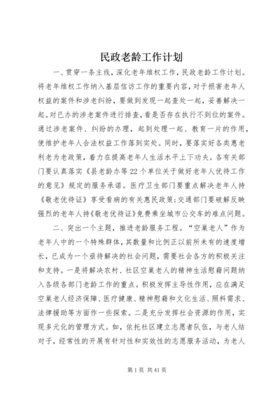 民政老龄工作计划.docx