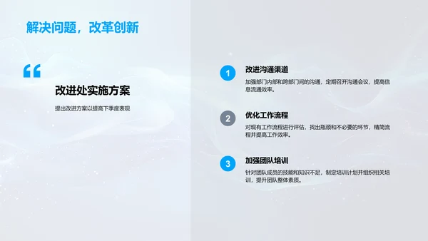 QX部门季度工作汇报