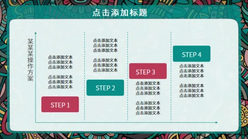西藏族花纹风格通用PPT模板