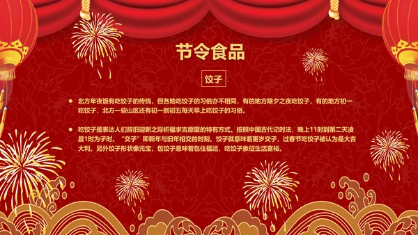 中国传统文化春节习俗PPT模板