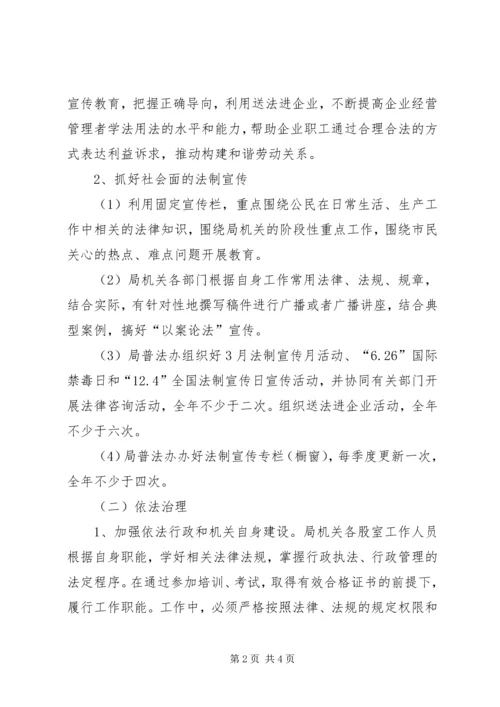 建设局依法治理工作计划.docx