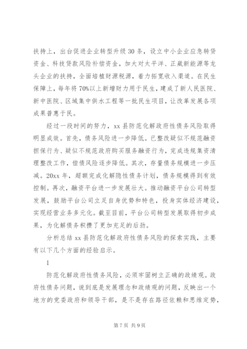 预防化解债务风险措施及心得.docx