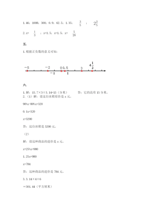 小学毕业班数学检测卷含完整答案【全优】.docx