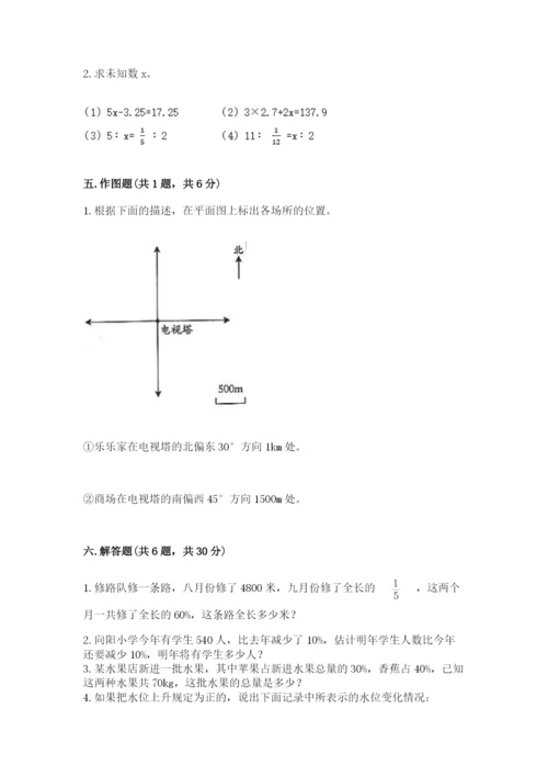 小学六年级下册数学期末卷带答案（综合卷）.docx