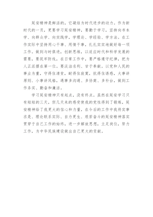 延安红色研学心得体会.docx