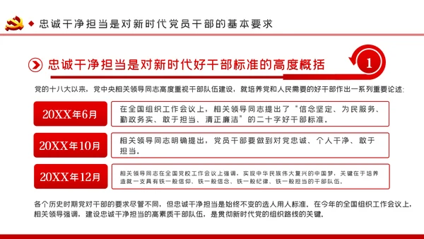 加强干部队伍建设做忠诚干净担当的干部队伍ppt党课