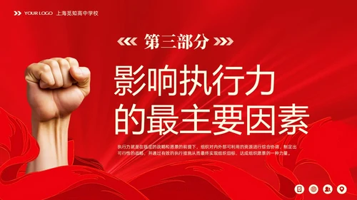 红色大气中层干部培训之执行力培训课件PPT