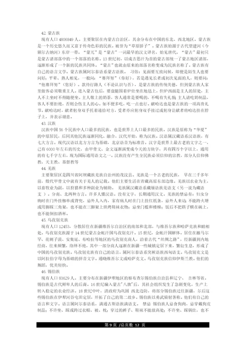 中国56个民族风俗习惯大全.docx