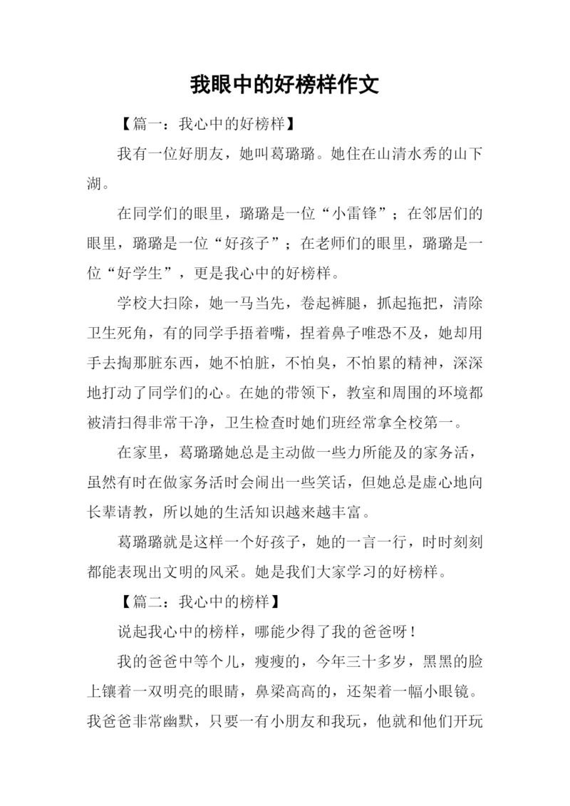 我眼中的好榜样作文.docx