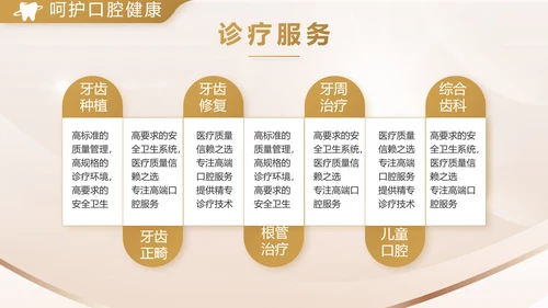 金色高档牙科口腔医学工作总结PPT