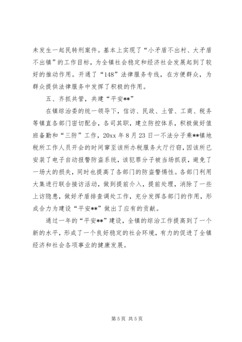 全省平安建设先进基层单位事迹材料.docx