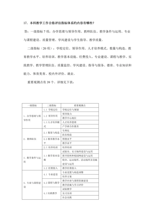 铜陵学院本科教学工作合格评估知识手册学生版.docx