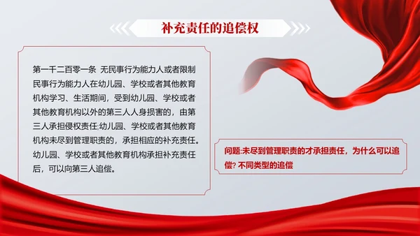 灰色简约风民法典解读之侵权责任编教育PPT课件