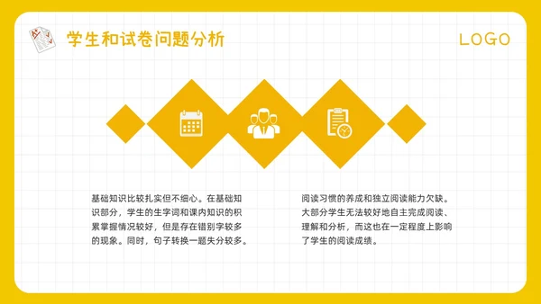 期中质量分析黄色简约期中考试成绩质量分析PPT模板宣传PPT动态PPT