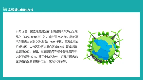 碳中和概念全球变暖环保PPT模板