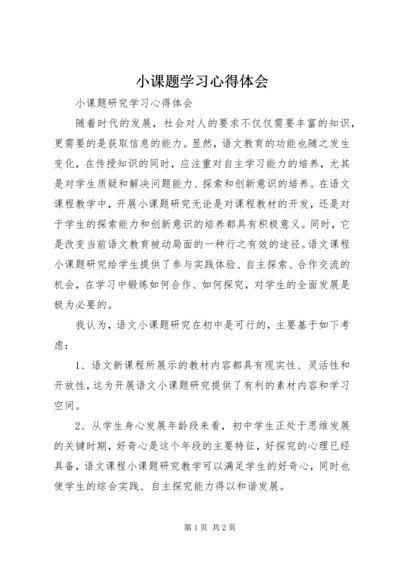 小课题学习心得体会.docx