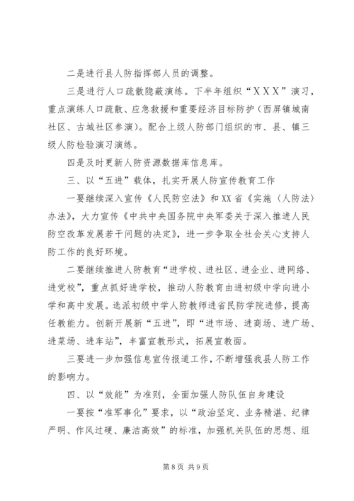 人民防空办公室工作总结范文.docx