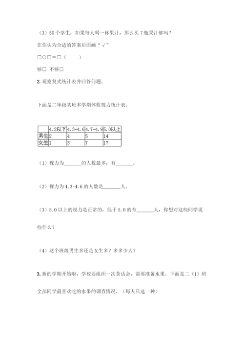 人教版二年级下册数学期中测试卷(A卷).docx
