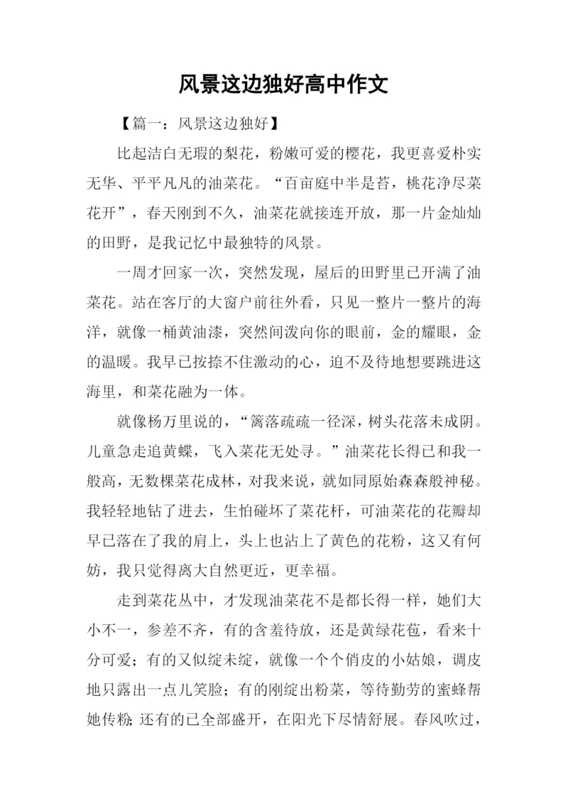 风景这边独好高中作文.docx