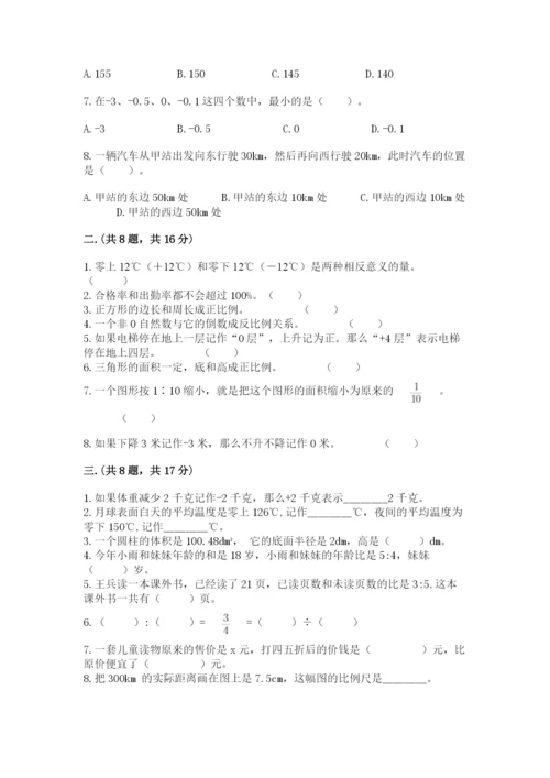 浙教版数学小升初模拟试卷附完整答案（典优）.docx