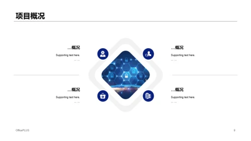 蓝色科技智能商业融资计划书PPT素材下载