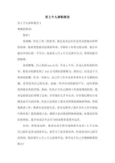 员工个人辞职报告.docx