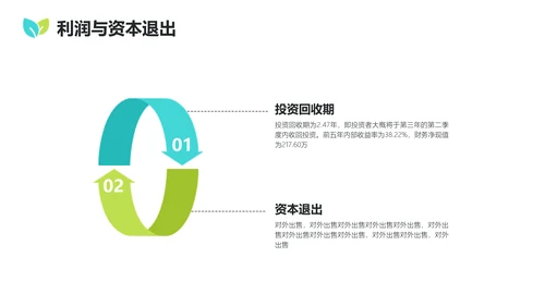 绿色简约风农业项目融资计划书