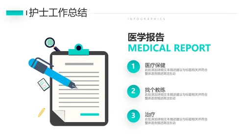 护士长年终工作总结述职报告汇报PPT模板