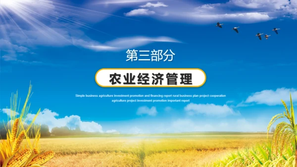 农业项目招商融资报告通用PPT模板