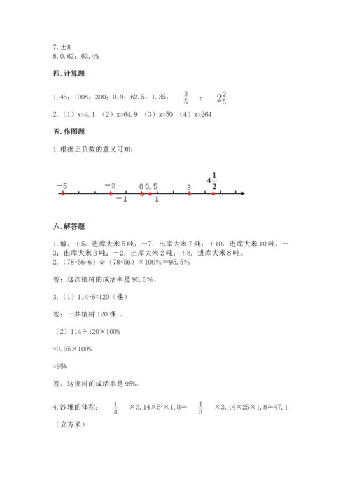 小升初数学期末测试卷及答案（名校卷）.docx