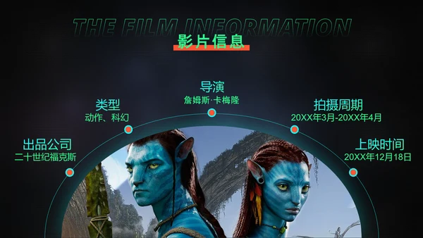 《阿凡达2》电影简介通用PPT模板