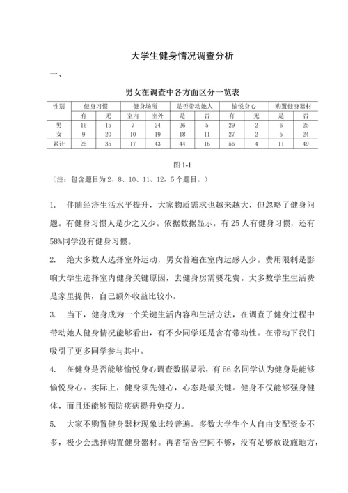 大学生健身调研研究报告.docx
