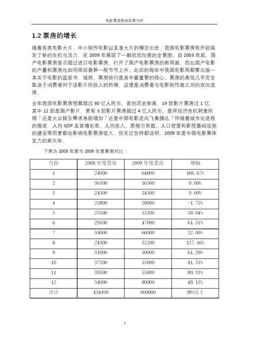 毕业设计(论文)--中国电影票房影响因素.docx
