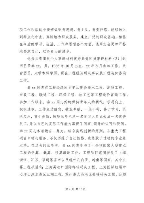 优秀共青团员事迹材料4篇.docx