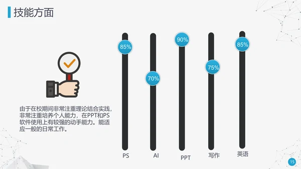 繁华都市岗位述职报告通用PPT模板