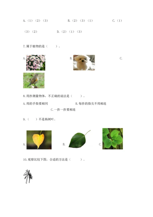 教科版小学一年级上册科学期末测试卷附完整答案（历年真题）.docx