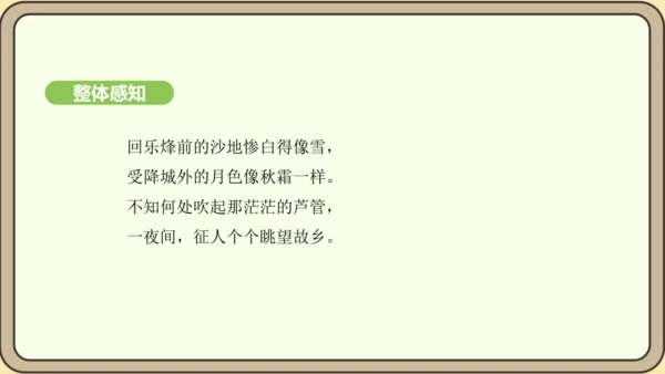 七年级语文上册第三单元课外古诗词诵读（一）-夜上受降城闻笛 课件（20张PPT)