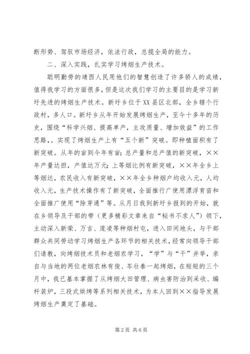 乡镇领导干部挂职工作总结.docx