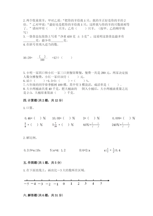 六年级下册数学期末测试卷附答案（a卷）.docx